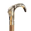 Design Toscano Gentleman's Choice: Brass Majestic Lion Solid Hardwood Walking Stick TV5236